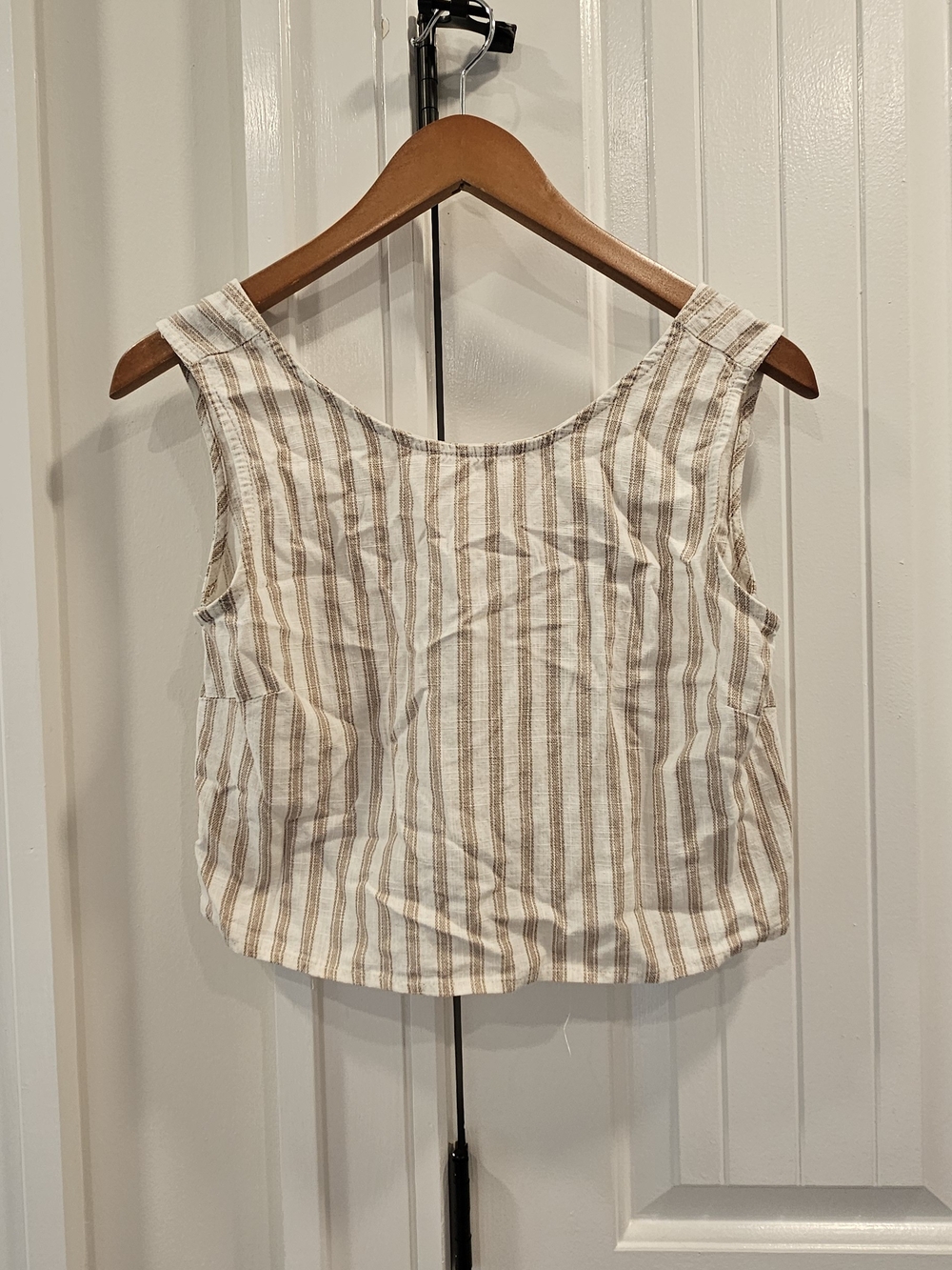Crop Tank And Pants Linen Set
